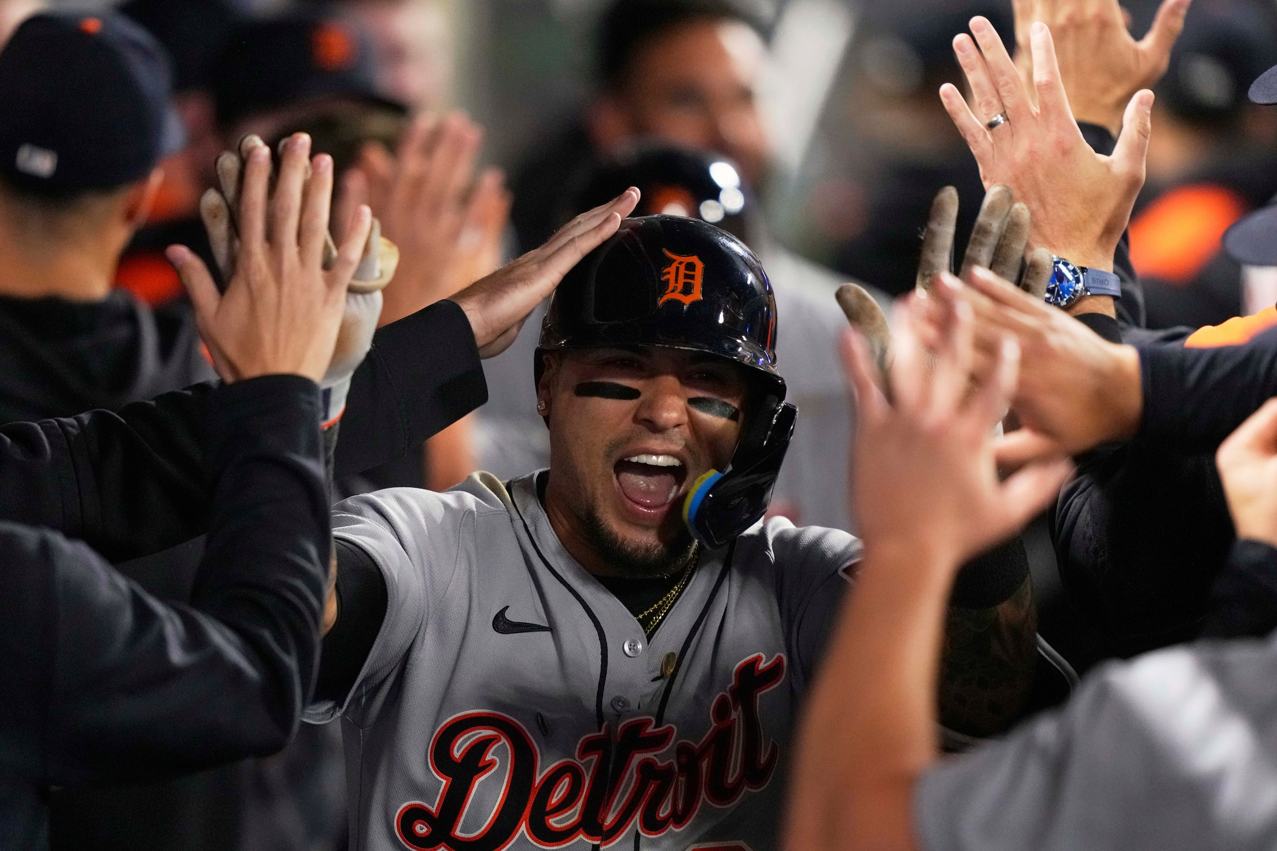 Javier Báez, de los Tigers de Detroit.