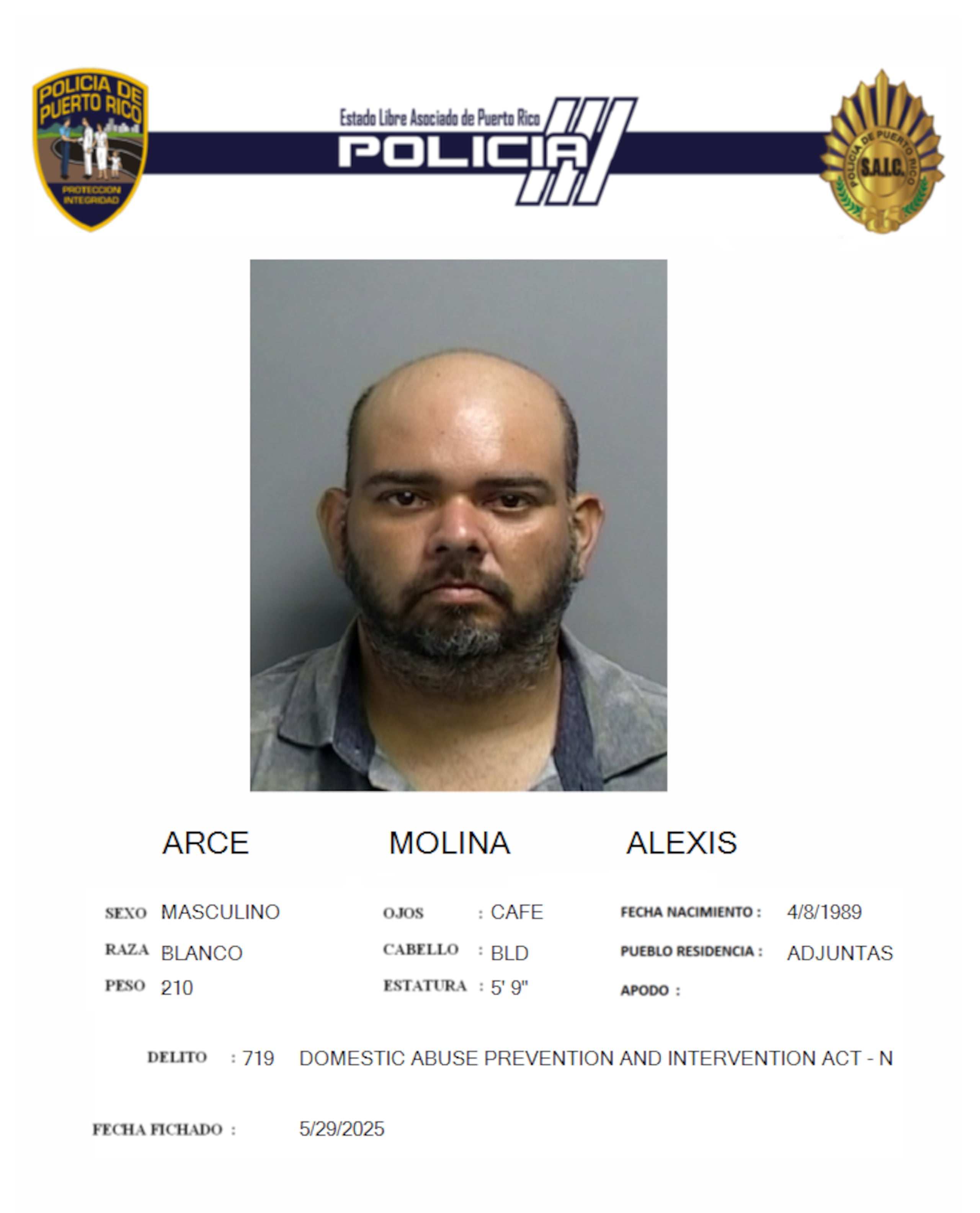 Alexis Arce Molina.